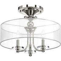 Marche Collection Three-Light Semi-Flush Convertible - Damp Location Listed