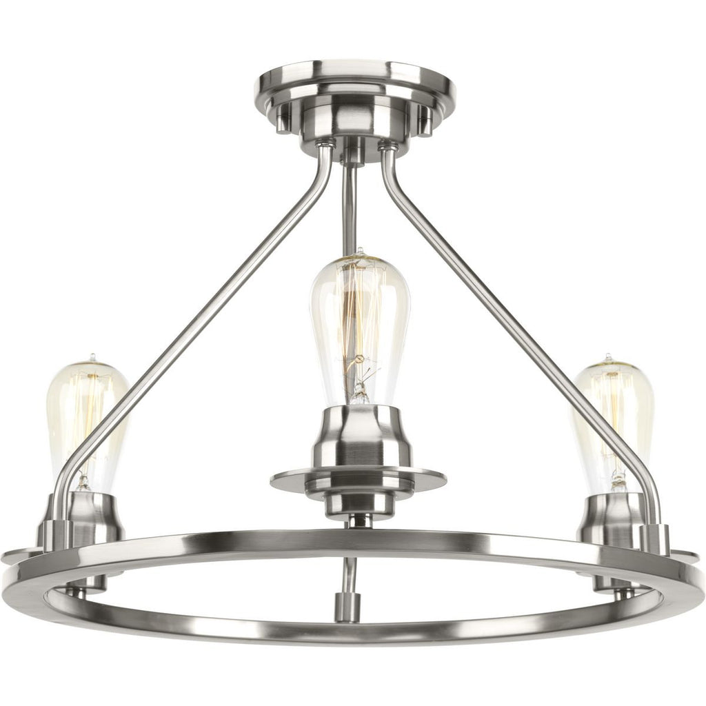 Debut Collection Three-Light Semi-Flush Convertible - Dry Location Listed
