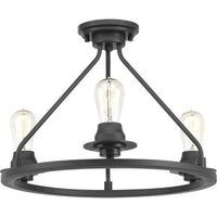 Debut Collection Three-Light Semi-Flush Convertible - Dry Location Listed