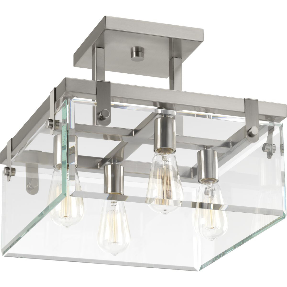 Progress Lighting Close-to-Ceiling Light - Glayse Collection 16-3/4" Semi-Flush/Convertible - Model P350090-009