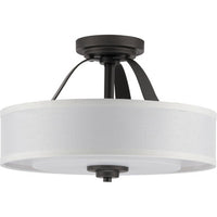 Kene Collection Graphite Two-Light Semi-Flush Convertible - Dry Location Listed