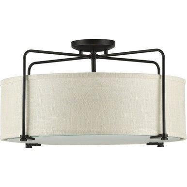 Kempsey Collection Three-Light Semi-Flush Convertible - Dry Location Listed