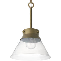 Progress Lighting Tapia Trail Collection Aged Brass   Semi-Flush Convertible - Dry Location Listed