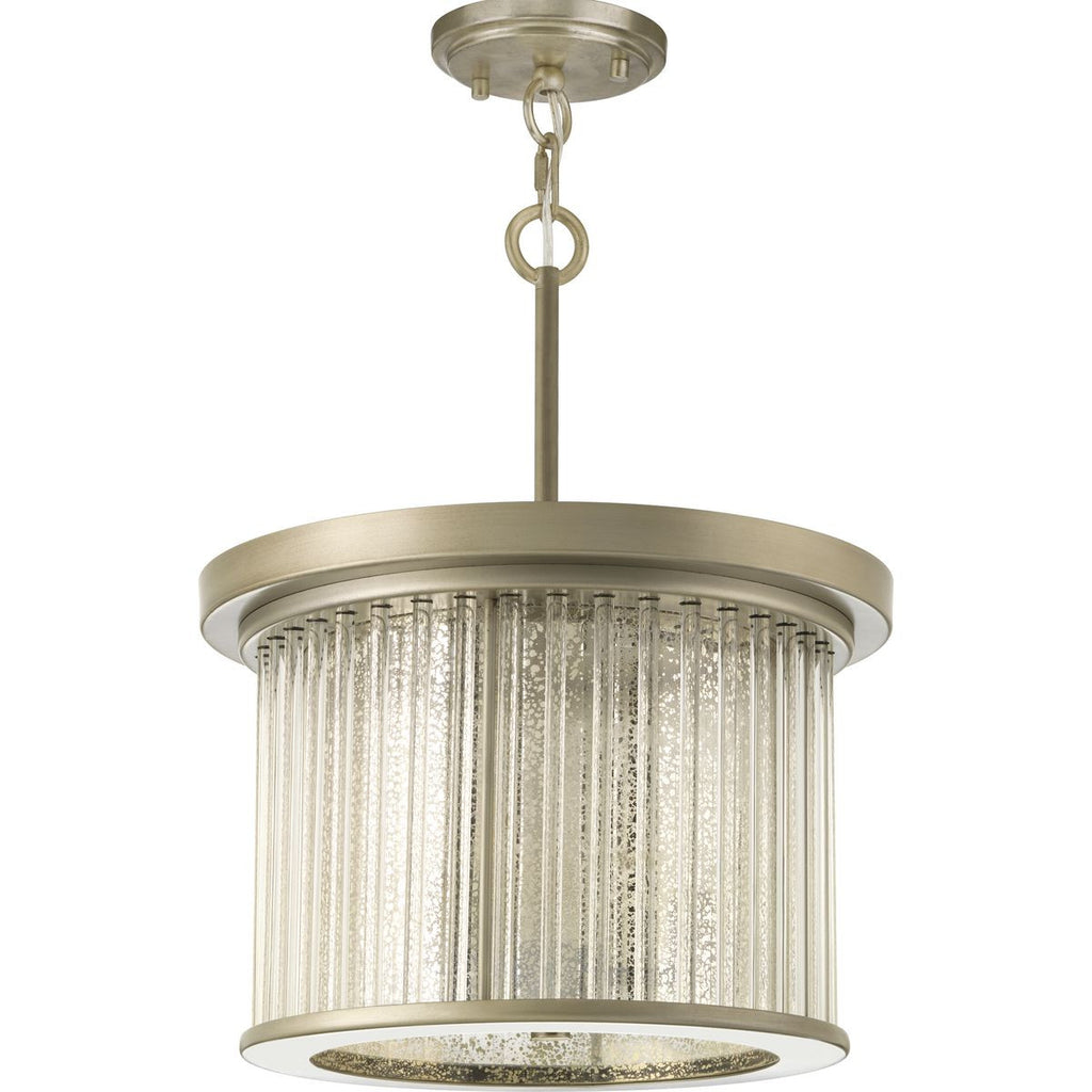 Progress Lighting Sequit Point Collection Antique Nickel Semi-Flush Convertible - Dry Location Listed