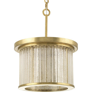 Progress Lighting Sequit Point Collection Brushed Brass Semi-Flush Convertible - Dry Location Listed