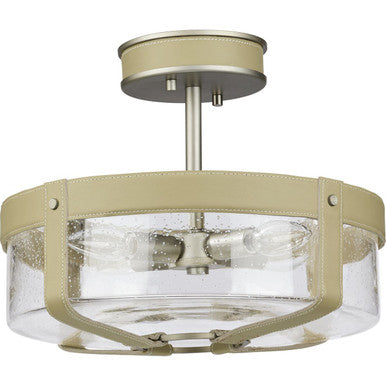 Progress Lighting Rockdance Collection Antique Nickel Semi-Flush - Dry Location Listed