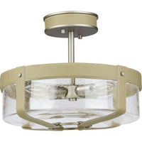 Progress Lighting Rockdance Collection Antique Nickel Semi-Flush - Dry Location Listed