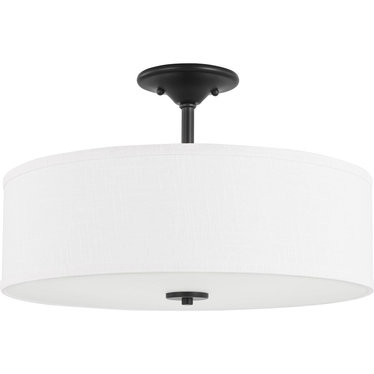 Progress Lighting Close-to-Ceiling Light - Inspire Collection Graphite Three-Light 18" Semi-Flush Mount - Model P350167-143