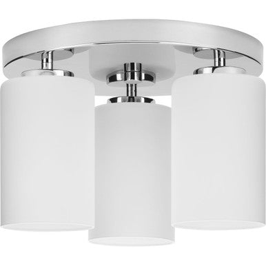 Cofield Collection 12 in. Three-Light Polished Chrome Transitional Flush Mount - Damp Location Listed