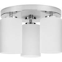Cofield Collection 12 in. Three-Light Polished Chrome Transitional Flush Mount - Damp Location Listed