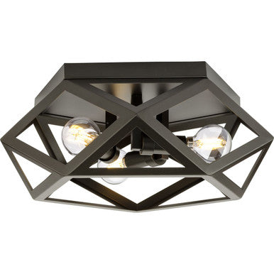 Saucedo Collection Three-Light Architectural Bronze Modern 14.6