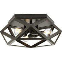 Saucedo Collection Three-Light Architectural Bronze Modern 14.6
