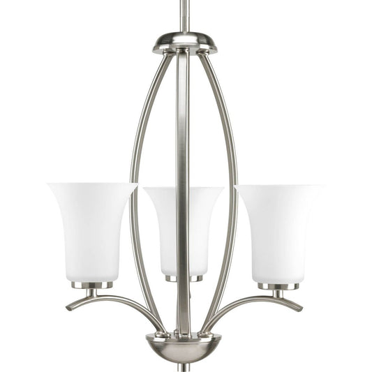 Progress Lighting Hall & Foyer Light - Joy Collection Three-Light Foyer Chandelier - Model P3587-09