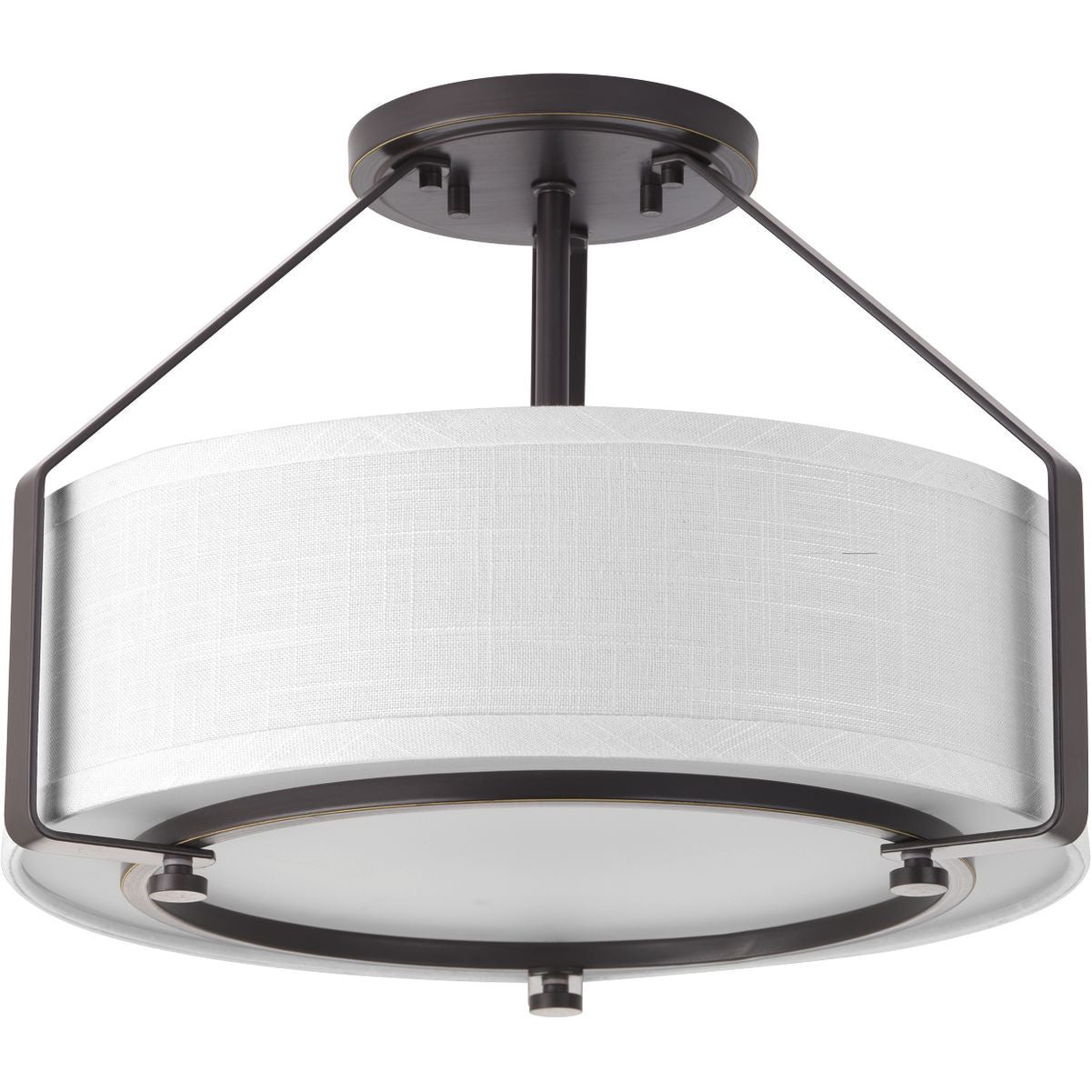 Progress Lighting Pendants Light - Ratio Collection Three-Light 16" Semi-Flush Mount - Model P3604-20