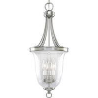 Seeded Glass Three-Light Foyer Pendant - Dry Location Listed - P3753-09