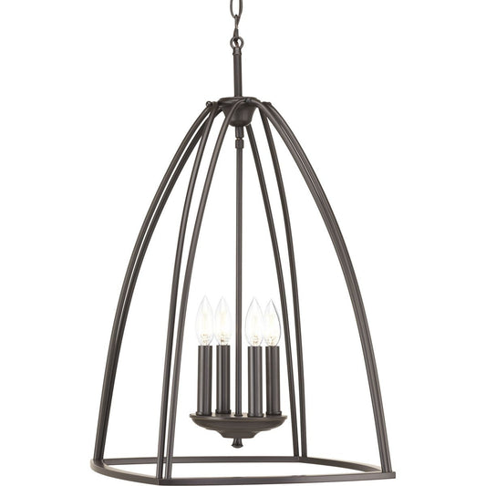 Progress Lighting Hall & Foyer Light - Tally Collection Four-Light Foyer Pendant - Model P3787-20
