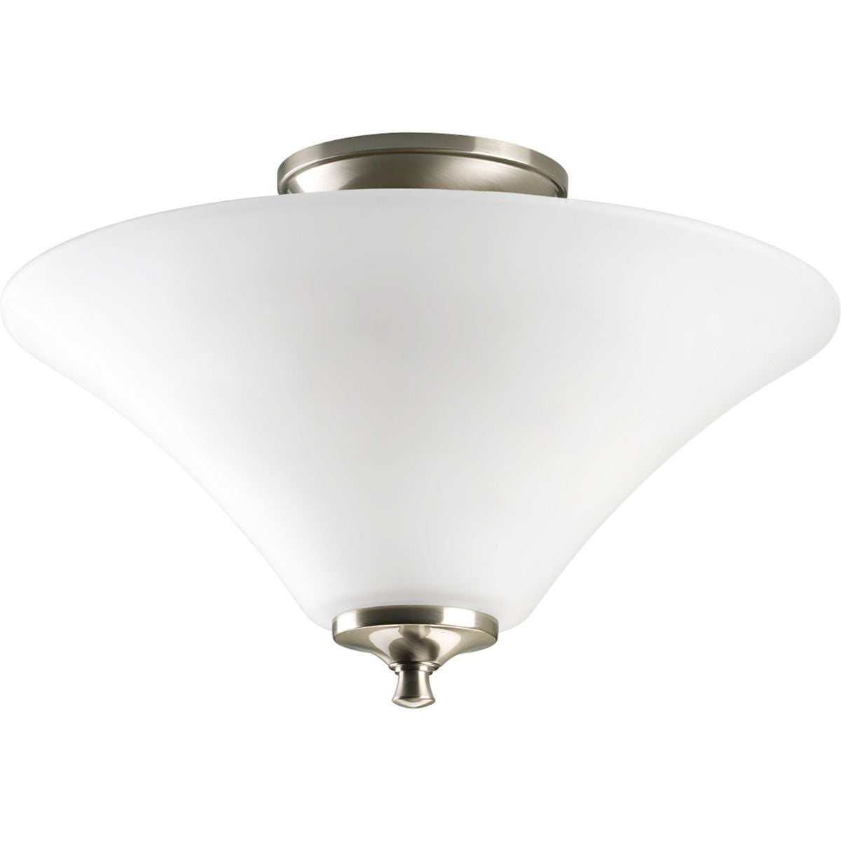 Progress Lighting Close-to-Ceiling Light - Joy Collection Two-Light 13-1/4" Semi Flush - Model P3855-09