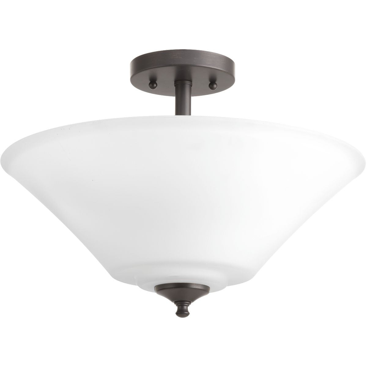 Progress Lighting Outdoor Light - Cedar Springs Collection One-Light Textured Black White Metal Shade Farmhouse Outdoor Hanging Light - Model P550116-030