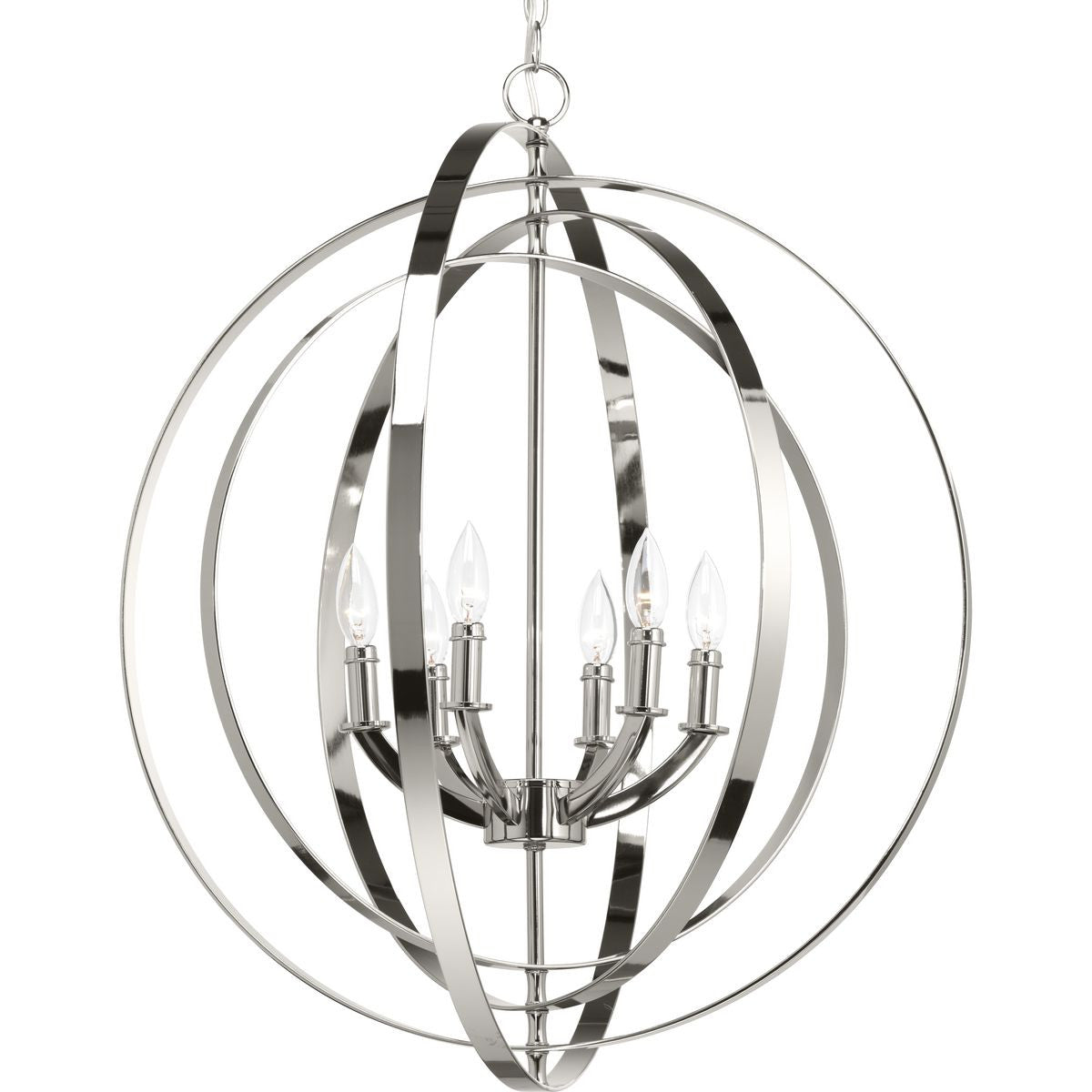Progress Lighting Hall & Foyer Light - Equinox Collection Six-Light Pendant - Model P3889-104
