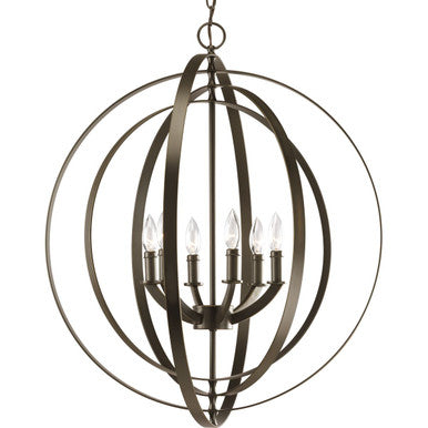 Equinox Collection Six-Light Foyer Pendant - Dry Location Listed