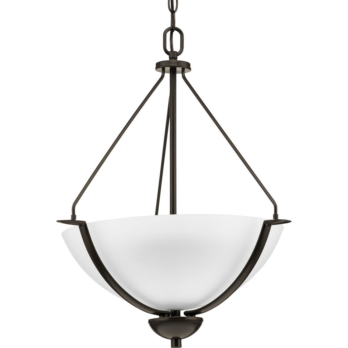 Progress Lighting Hall & Foyer Light - Bravo Collection Three-Light Inverted Pendant - Model P3912-20W