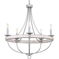 Gulliver Collection Five-Light Galvanized Finish Coastal Chandelier Light - Dry Location Listed