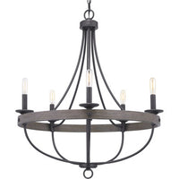 Gulliver Collection Five-Light Graphite Coastal Chandelier Light - Dry Location Listed