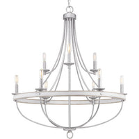 Gulliver Collection Nine-Light Galvanized Finish Coastal Chandelier Light - Dry Location Listed