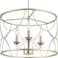 Landree Collection Three-Light Silver Ridge Luxe Chandelier Light - Dry Location Listed