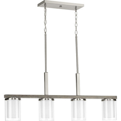 Mast Collection Four-Light Linear Chandelier - Dry Location Listed
