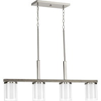 Mast Collection Four-Light Linear Chandelier - Dry Location Listed