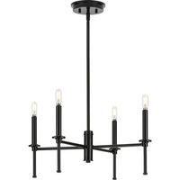 Elara Collection Four-Light New Traditional Matte Black Chandelier Light - Dry Location Listed