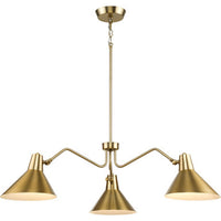 Trimble Collection Three-Light Brushed Bronze Chandelier - Dry Location Listed