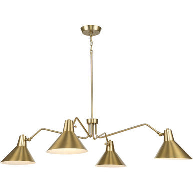 Trimble Collection Four-Light Brushed Bronze Chandelier - Dry Location Listed