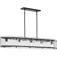 Rivera Collection 5-Light Matte Black Luxe Industrial Linear Light - Dry Location Listed