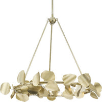 Laurel Collection Six-Light Gilded Silver Transitional Chandelier - Dry Location Listed