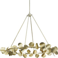 Laurel Collection Eight-Light Gilded Silver Transitional Chandelier - Dry Location Listed