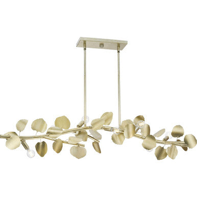 Laurel Collection 7-Light Gilded Silver Transitional Linear Light - Dry Location Listed