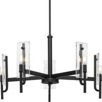 Rivera Collection 5-Light Matte Black Luxe Industrial Chandelier - Dry Location Listed