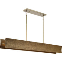 Lusail Collection Eight-Light Soft Gold Luxe Industrial Island Light - Dry Location Listed