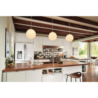 Opal Globes Collection One-Light White Glass Modern Pendant Light - Dry Location Listed - Model P4403-29