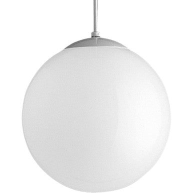 Opal Globes Collection One-Light White Glass Modern Pendant Light - Dry Location Listed - Model P4406-29