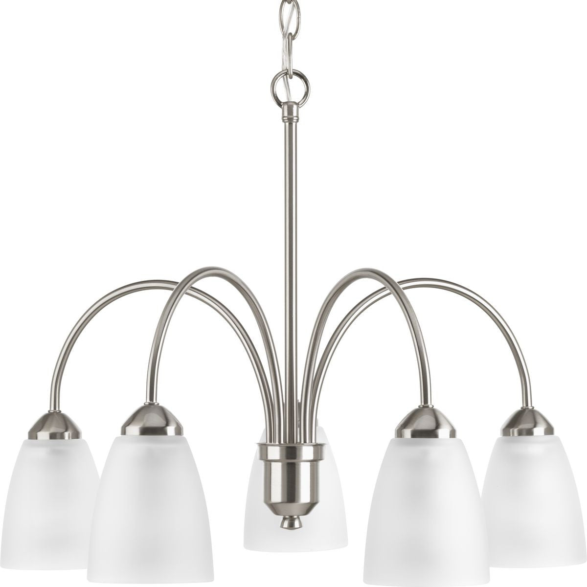 Progress Lighting Bath & Vanity Light - Goodwin Collection Four-Light Brushed Nickel Modern Vanity Light with Clear Glass - Model P300389-009