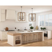 Turnbury Collection Six-Light Galvanized Finish Coastal Chandelier Light - Dry Location Listed