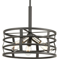 Remix Collection Three-Light Graphite Global Pendant Light - Dry Location Listed