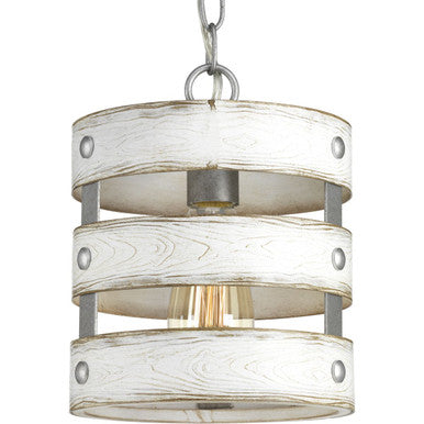 Gulliver Collection One-Light Galvanized Finish Coastal Pendant Light - Dry Location Listed