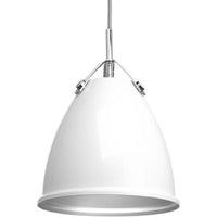 Tre Collection One-Light White White Metal Shade Coastal Pendant Light - Dry Location Listed - Model P500053-030