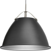 Tre Collection One-Light Graphite Graphite Metal Shade Coastal Pendant Light - Dry Location Listed - Model P500053-143