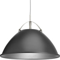 Tre Collection One-Light Graphite Graphite Metal Shade Coastal Pendant Light - Dry Location Listed - Model P500053-143
