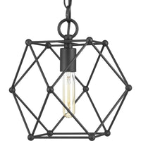 Spatial Collection One-Light Matte Black Global Pendant Light - Dry Location Listed
